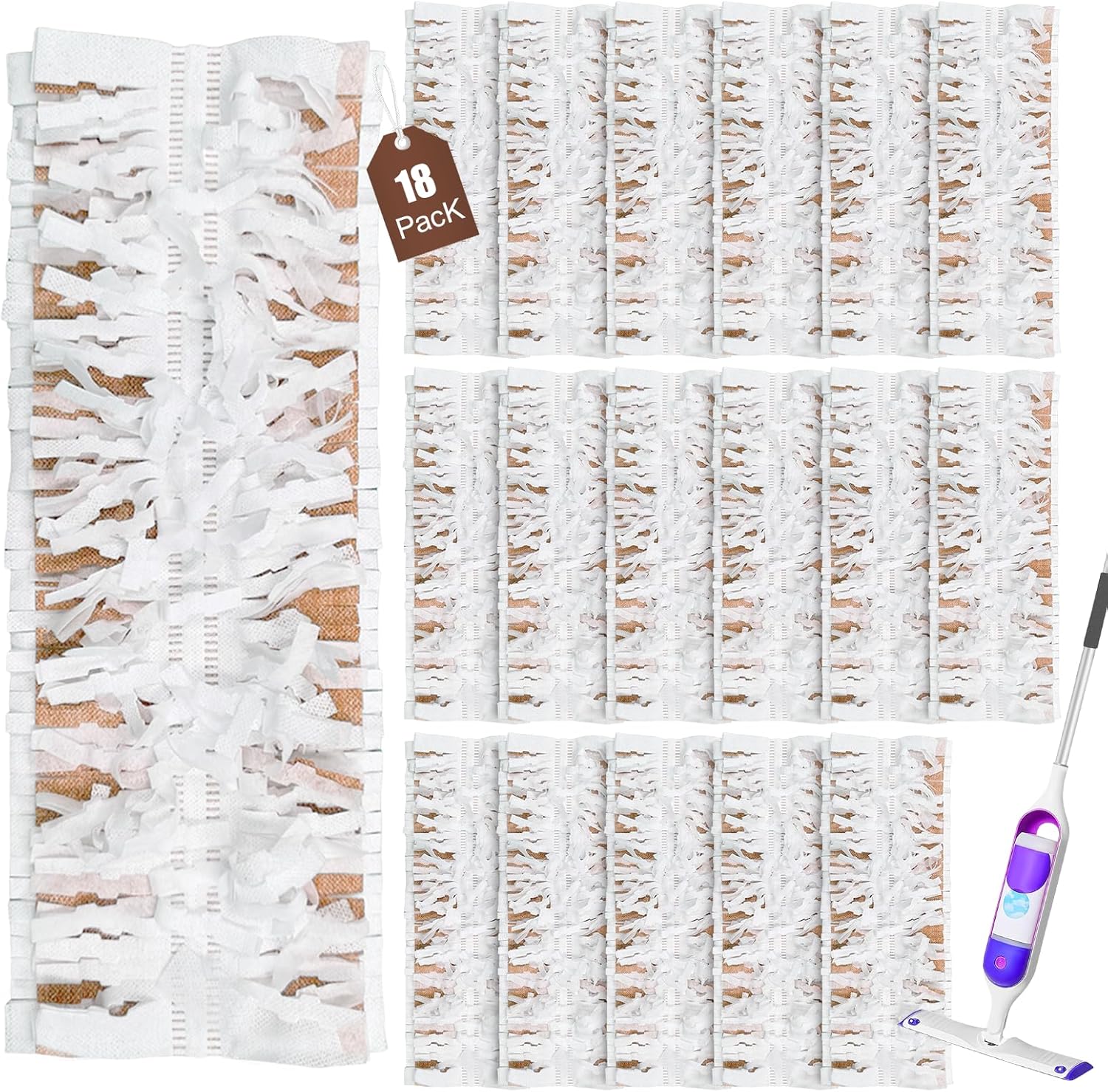 Hyphen-X 18 Pack Wood Floor Mop Pad Refills