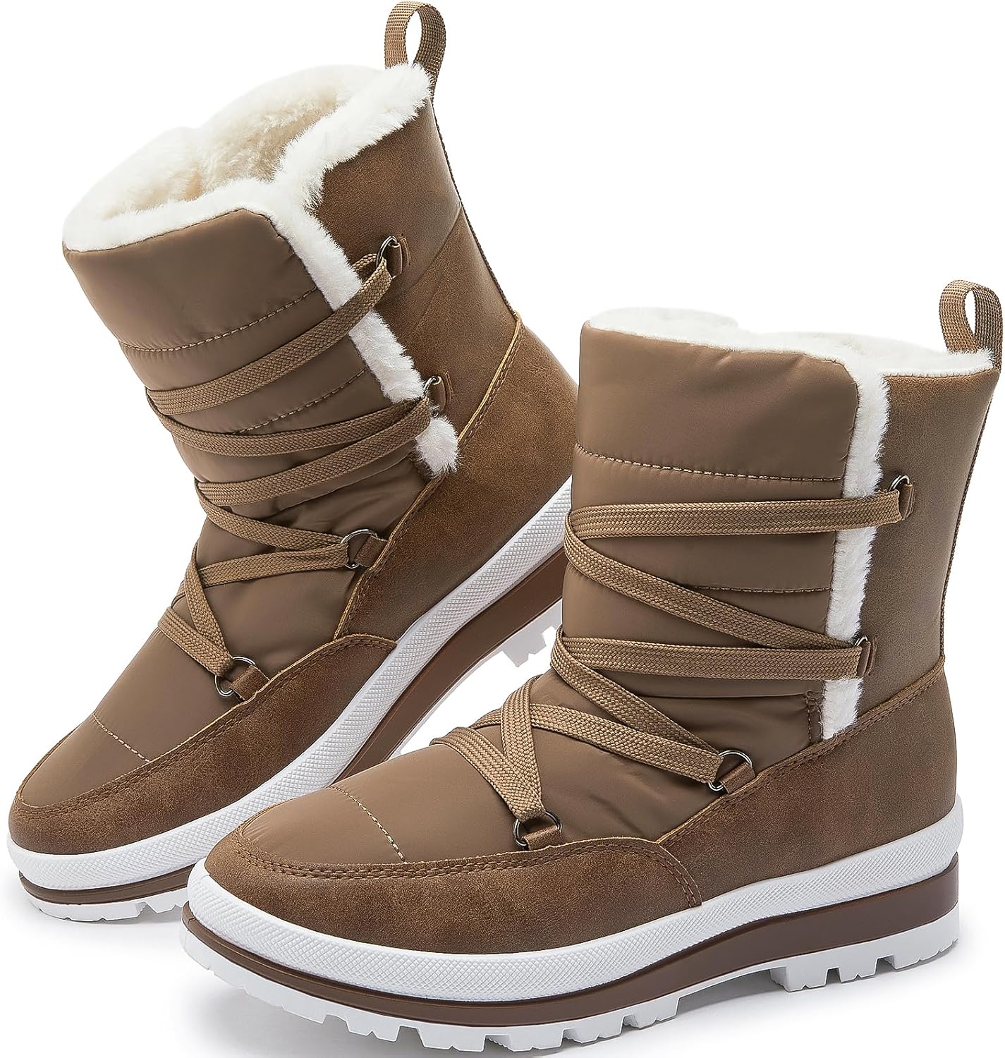 Rominz Women's Winter Snow Boots - Waterproof Fur Lined Comfort