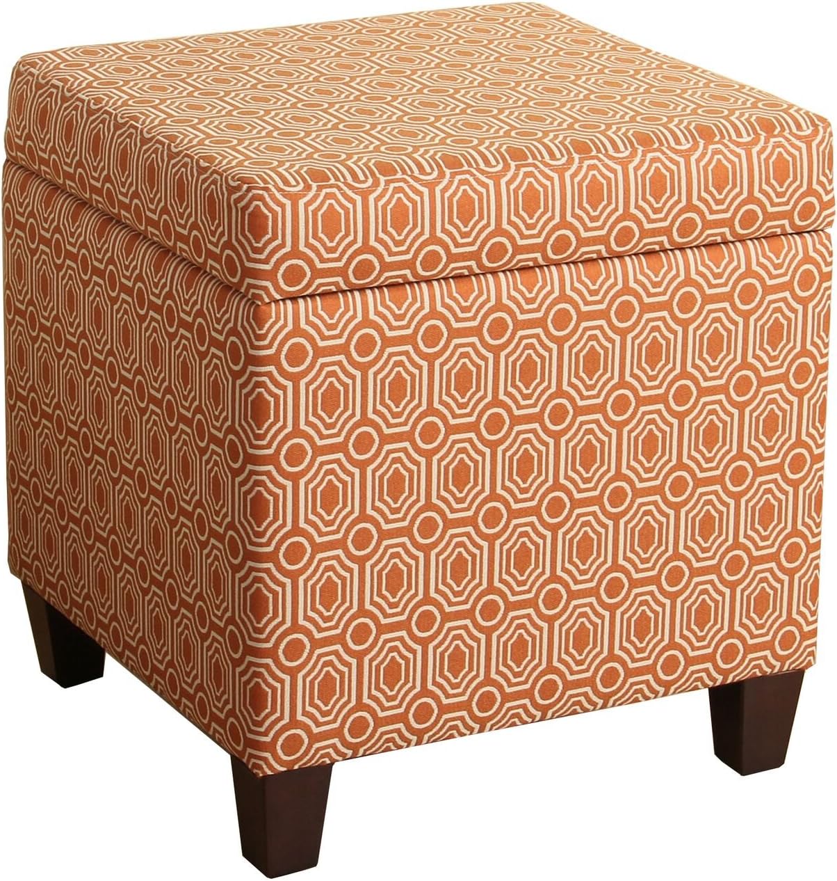 HomePop Upholstered Storage Cube Ottoman for Living Room Use