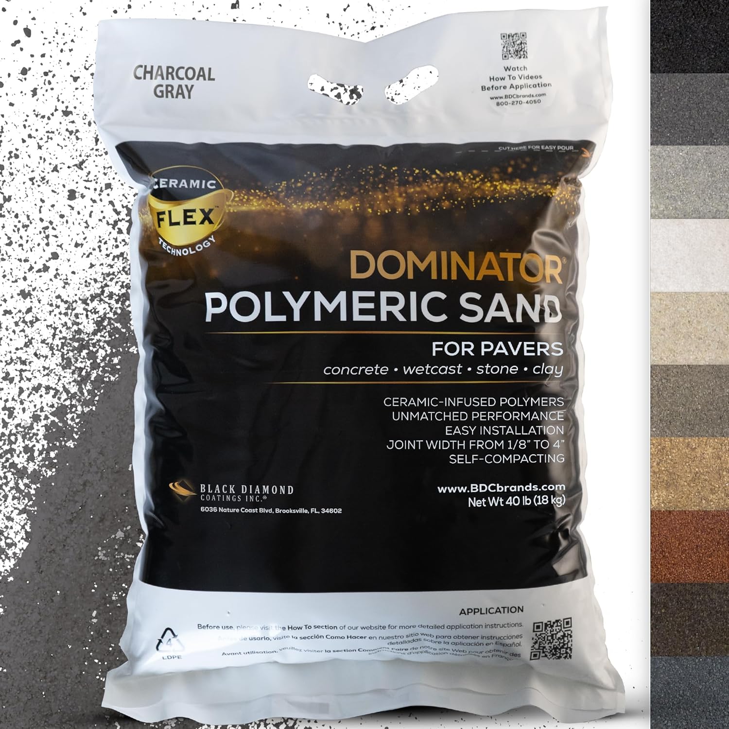 40 Pound Charcoal Gray Polymeric Sand with Ceramic Flex Technology