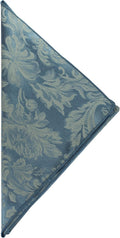 Miranda Damask Slate Blue Cloth Napkins - Set of 24, Durable