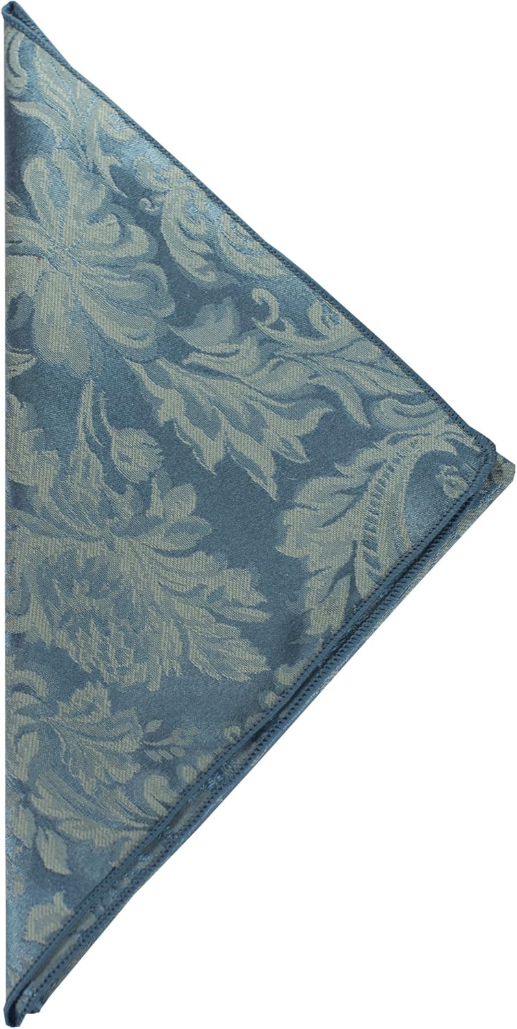 Ultimate Textile Miranda Damask Slate Blue Cloth Napkins Set of 24
