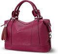 HESHE Womens Genuine Leather Handbag Satchel Tote - Durable Everyday