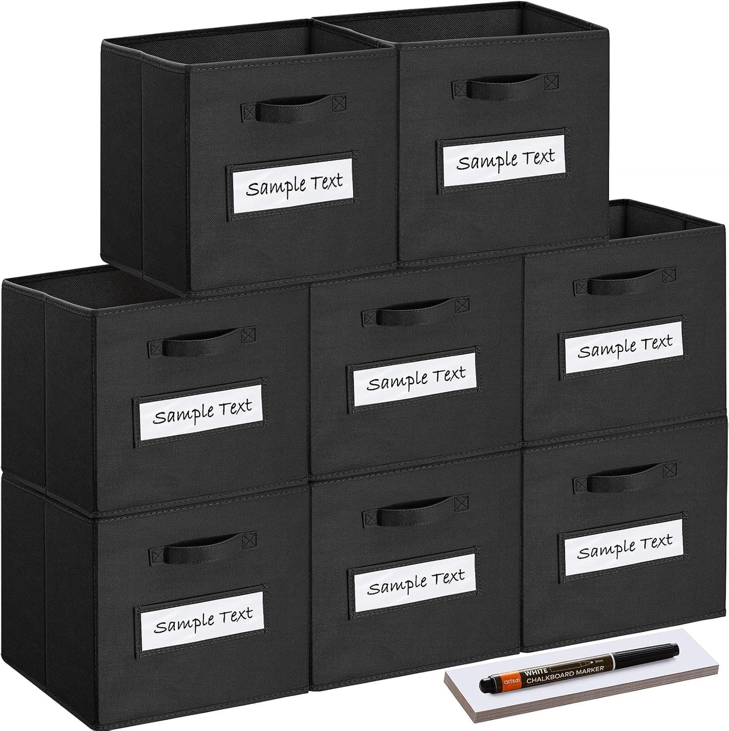 Sturdy 13x13 Storage Cube Bins Set of 8 for Home Organization