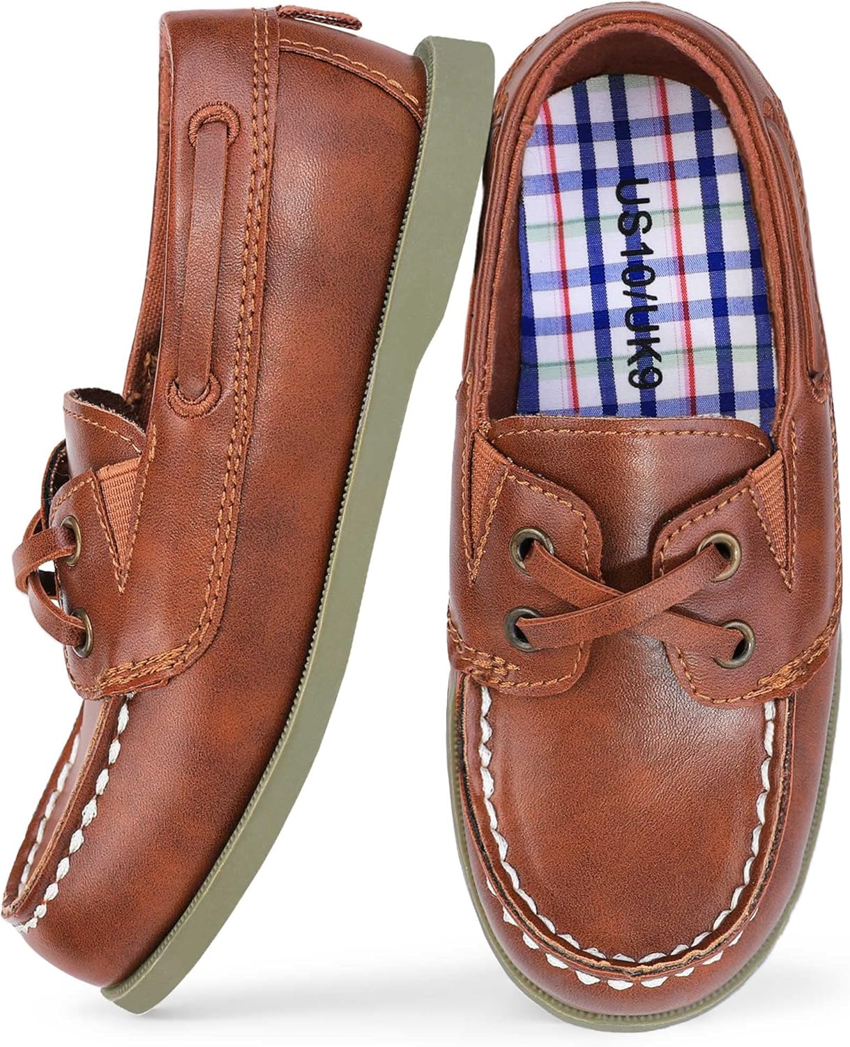 HOMEHOT Boys Dress Shoes Slip on Loafers for School and Play