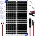 Solar Battery Charger Maintainer 30W 12V - Portable Waterproof Trickle