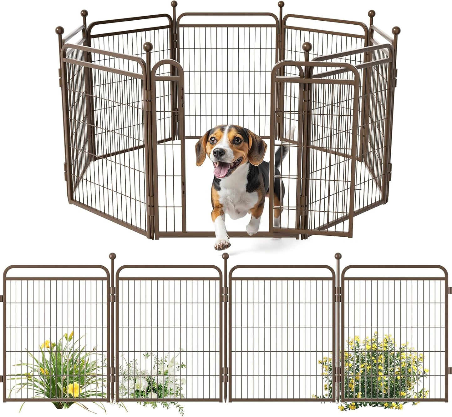 Gardner Pet Dog Playpen - Safe and Sturdy Indoor/Outdoor Fence
