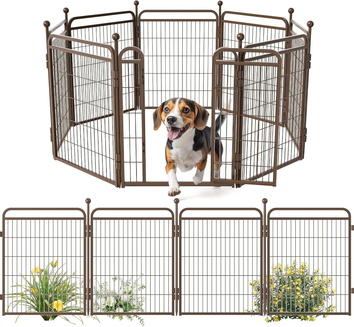 Gardner Pet Dog Playpen - Safe and Sturdy Indoor/Outdoor Fence