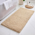 ILANGO Beige Bathroom Rugs 70in Non Slip Soft Washable Mats