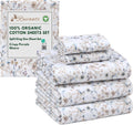 RUVANTI 100% Organic Cotton Sheets Split King - Crisp Percale Comfort