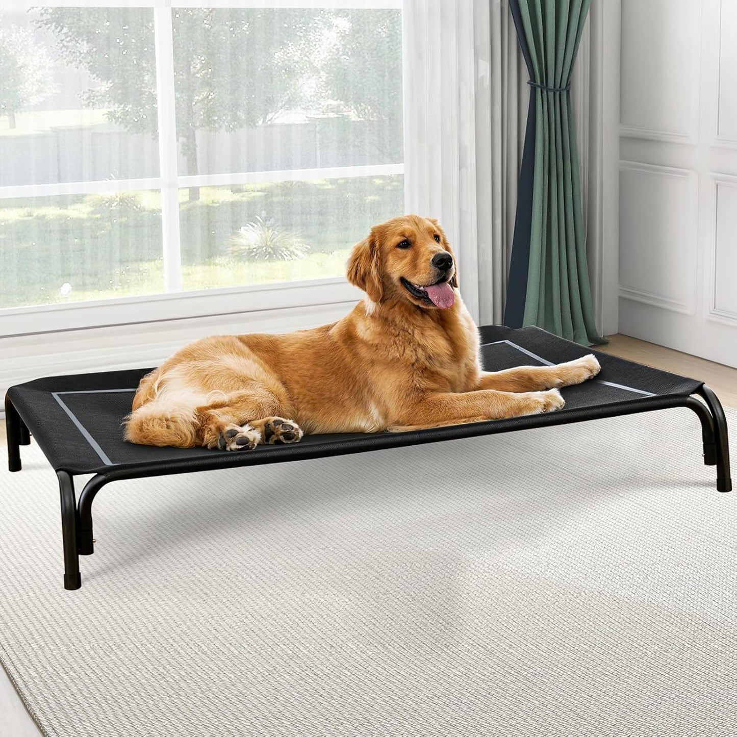 Elevated Dog Bed for Extra Large Dogs - Portable Cooling Cot