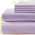 BYSURE 6 Piece King Bed Sheets Set Lavender - Hotel Luxury Soft