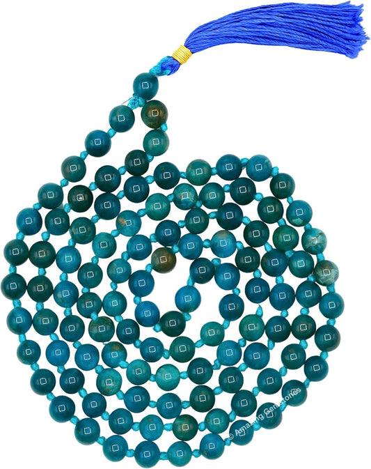 Authentic Gemstone Crystal Mala Beads for Meditation Practice