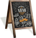 Ilyapa Wooden A-Frame Magnetic Chalkboard Sign - Sturdy 21 x 30 in