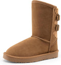DREAM PAIRS Kids Winter Boots Faux Fur Lined Mid Calf - Warm Grip