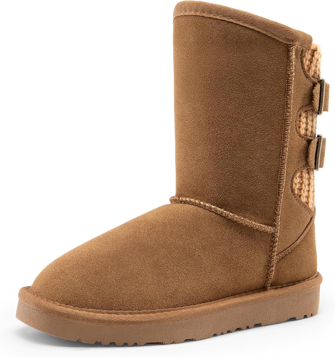 DREAM PAIRS Kids Winter Boots with Faux Fur for Snowy Days