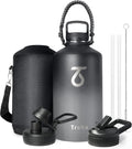128oz Insulated One Gallon Water Bottle Dark Gray - Long Cold