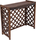 Rustic Brown Wood Outdoor Air Conditioner Fence 31.5in Lx12.6in