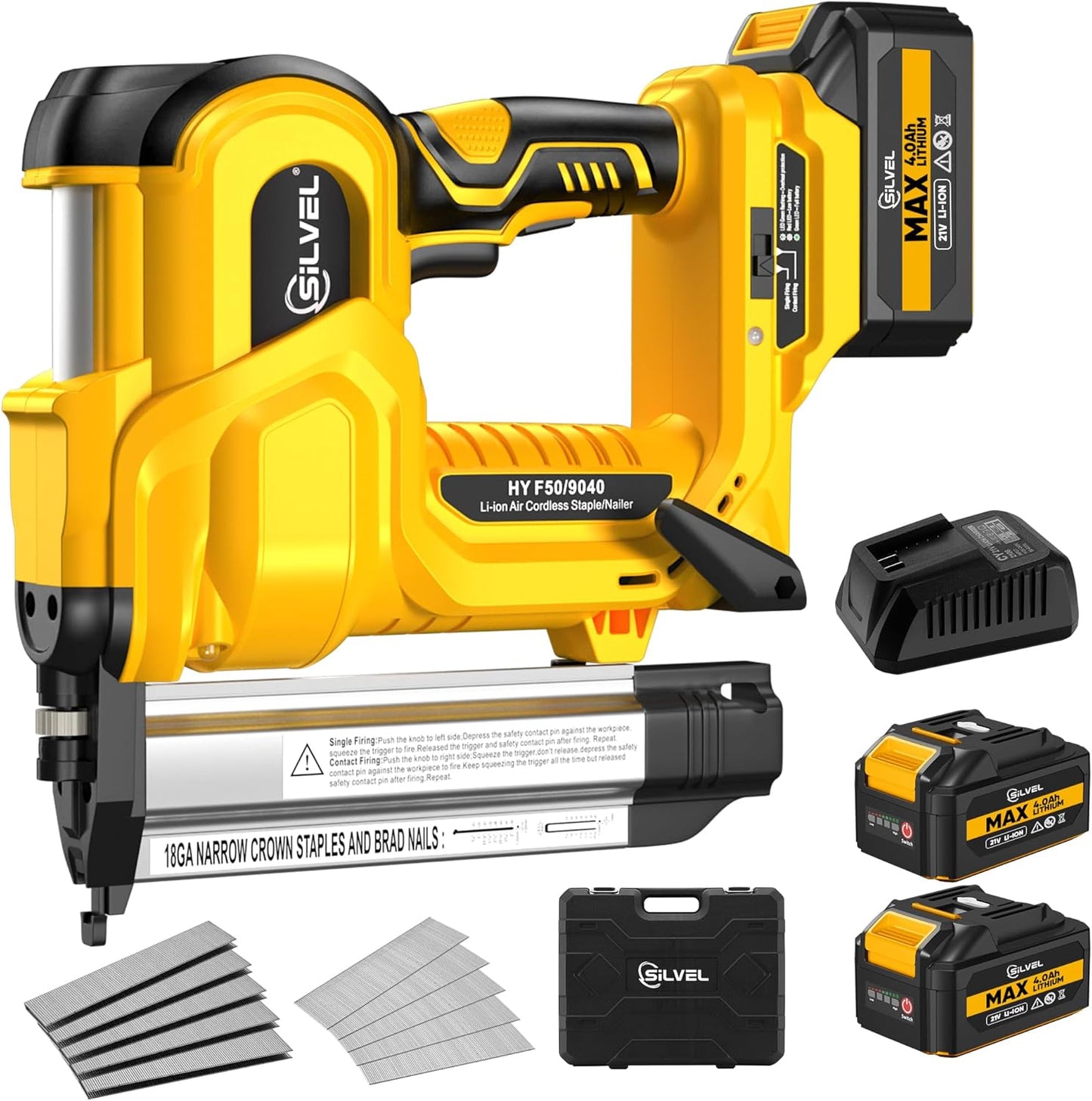 SILVEL 18 Gauge Cordless Brad Nailer for Woodworking Projects