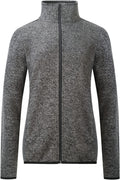 Dolcevida Women's Fleece Zip Up Speckled Jacket - Versatile Comfort