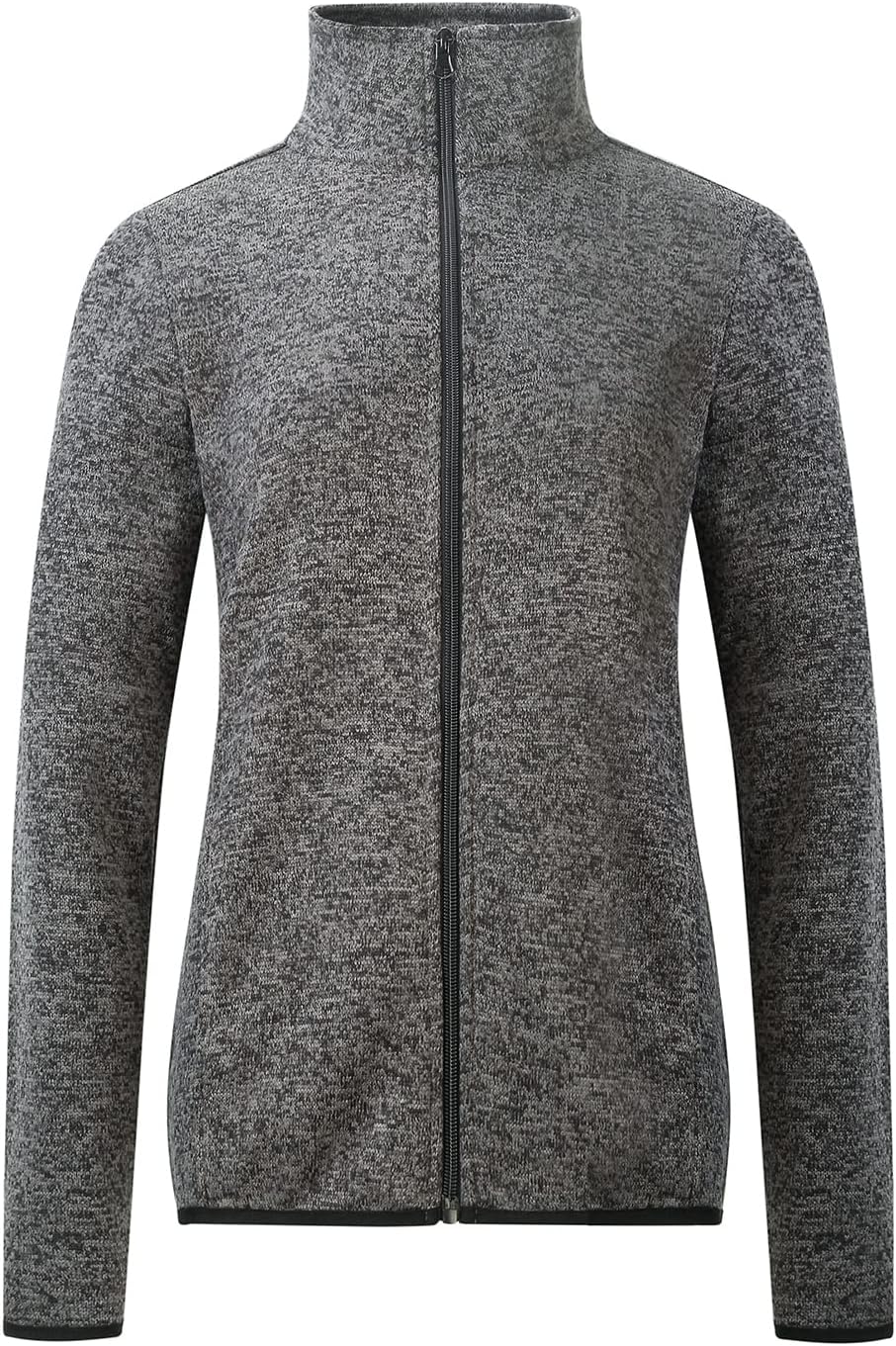 Dolcevida Women's Long Sleeve Fleece Zip Up Jacket with Pockets