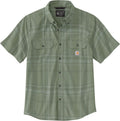 Men's Midweight Short-Sleeve Plaid Shirt - Loose Fit, Soft Finish