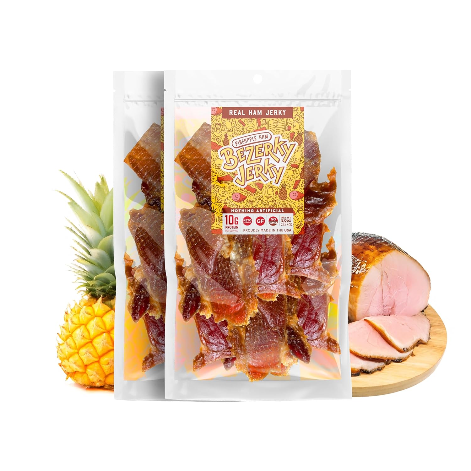 Authentic American Ham Jerky - Keto-Friendly Protein Snack
