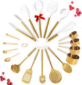 Gold Kitchen Utensils Set 19-Piece - Luxury White & Gold Cooking Set