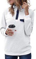 Quilted Pattern Lightweight Zipper Sweatshirt for Women - Casual Fit