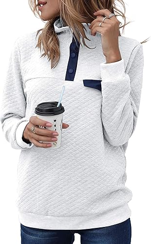 BTFBM Women Fashion Quilted Pattern Lightweight Zipper Sweatshirts