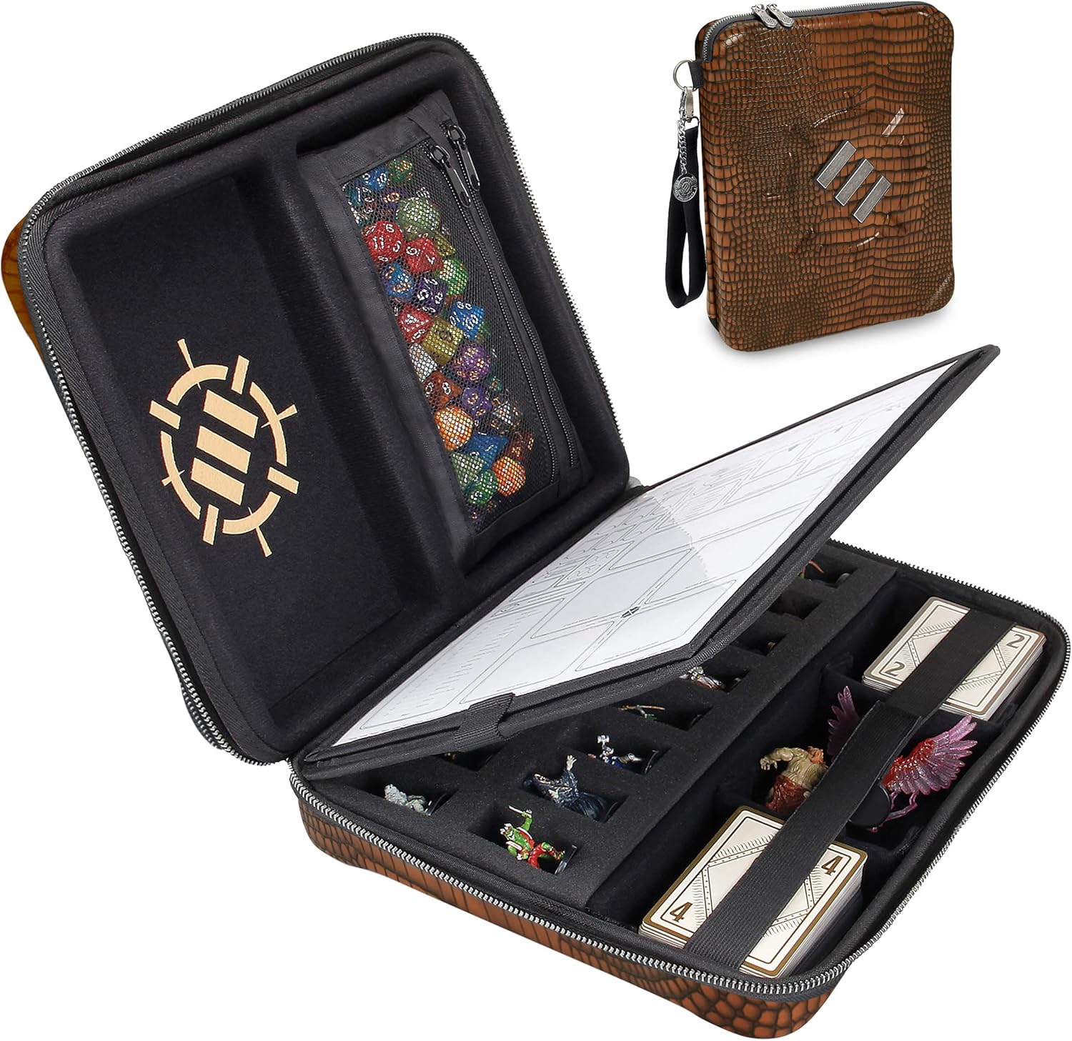 ENHANCE RPG Organizer Case for DnD with Character Sheet Holder
