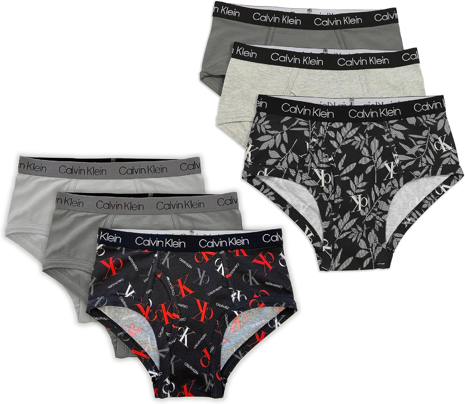 Calvin Klein Boys' Modern Cotton Briefs 6-Pack for Comfort