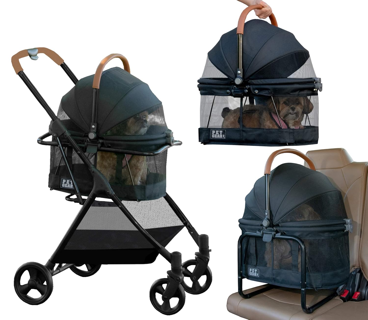 Pet Gear 3-in-1 Travel System for Small Dogs & Cats - Versatile