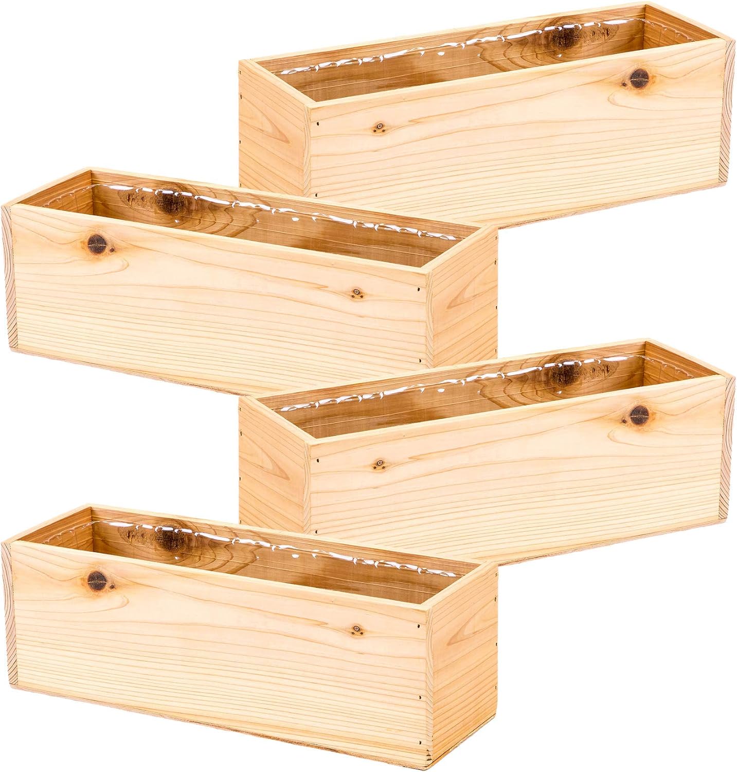 Wooden Planter Box for Garden Decor and Wedding Centerpieces
