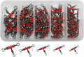 JSHANMEI 3 Way Fishing Swivels Kit 50pcs - Durable 360 Rotation