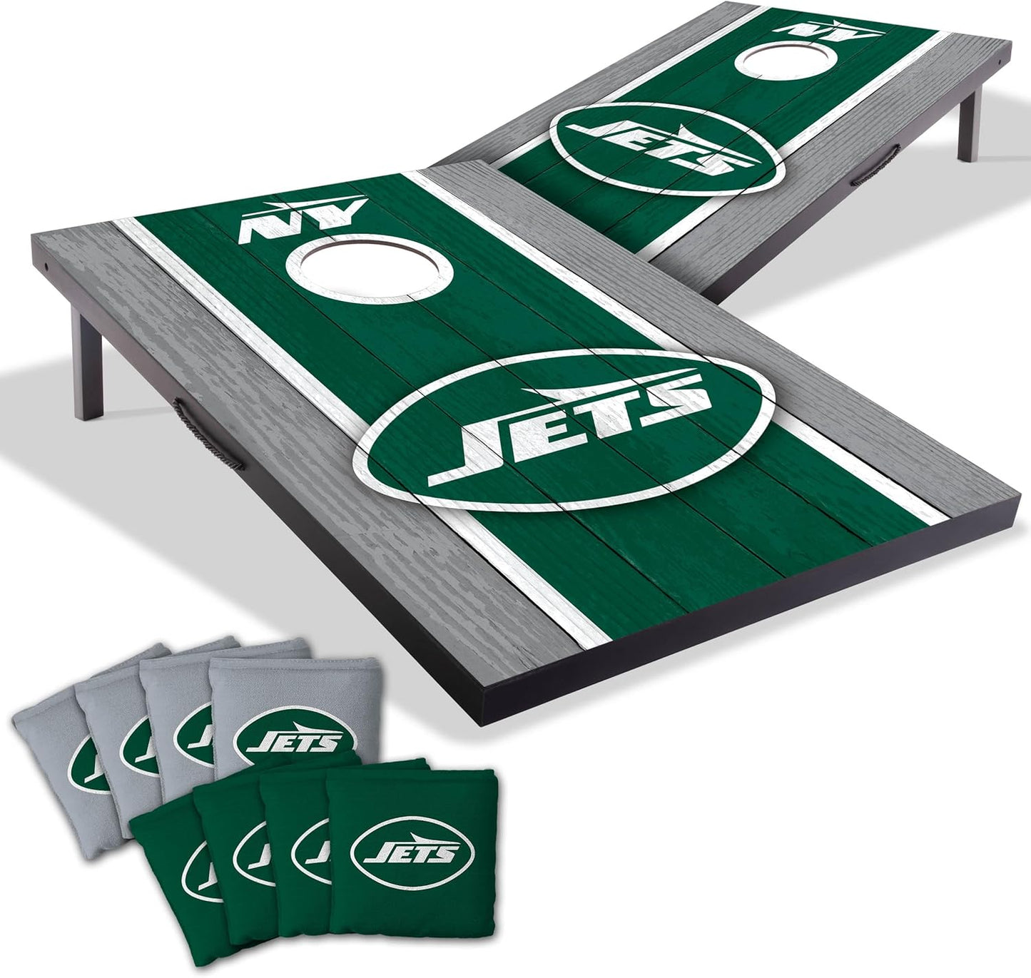 NFL Portable Cornhole Game Set with Logo Bags for Tailgating