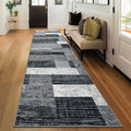 Indoor Runner Rug Washable Runner Rug with Rubber Backing - Modern
