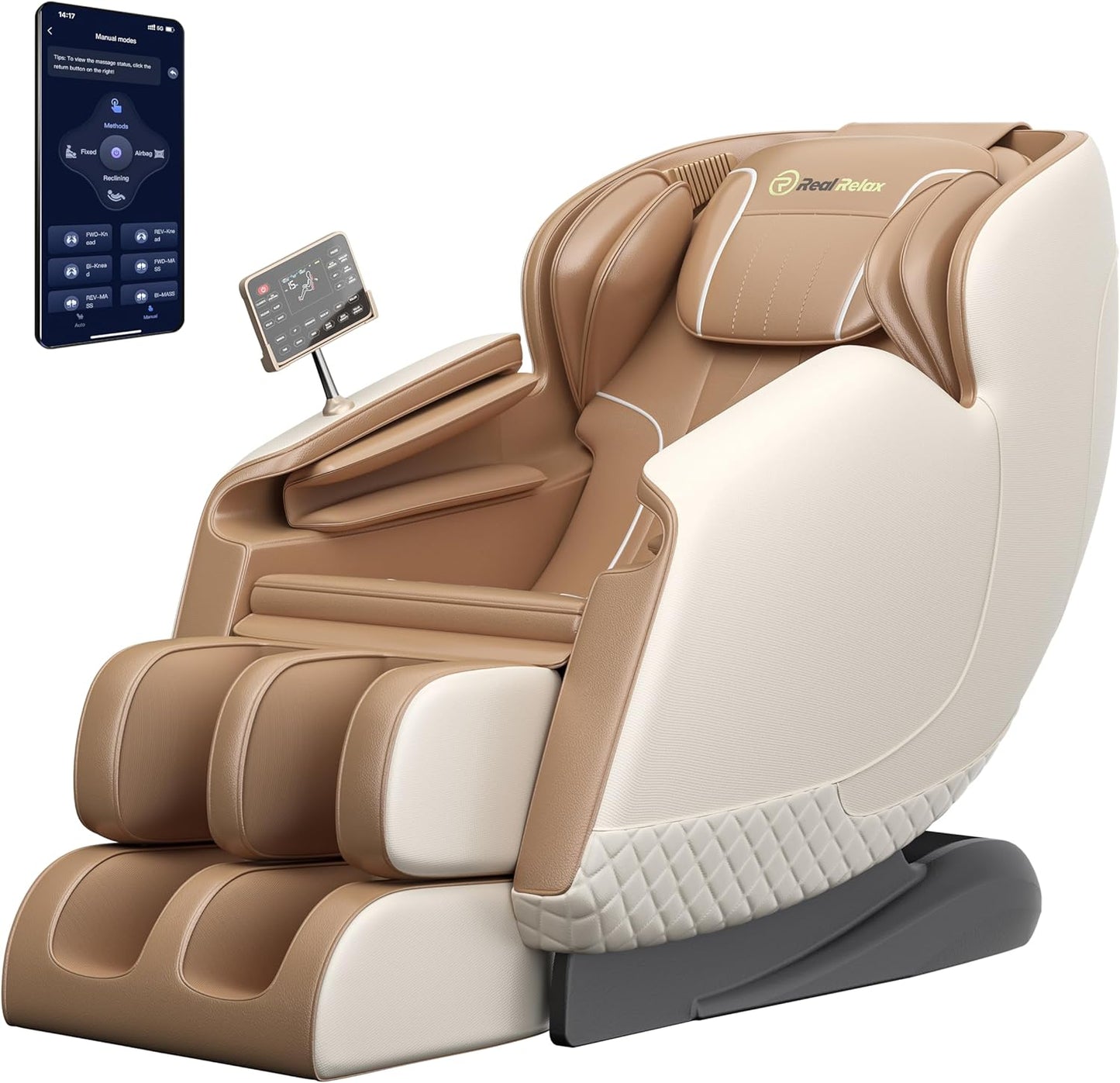 Real Relax SL-Track Massage Chair - Zero Gravity Shiatsu, Full Body Airbags, 6 Auto Modes
