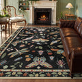 Lahome Insect 9x12 Area Rug - Soft Washable, Non-Slip Accent Rug
