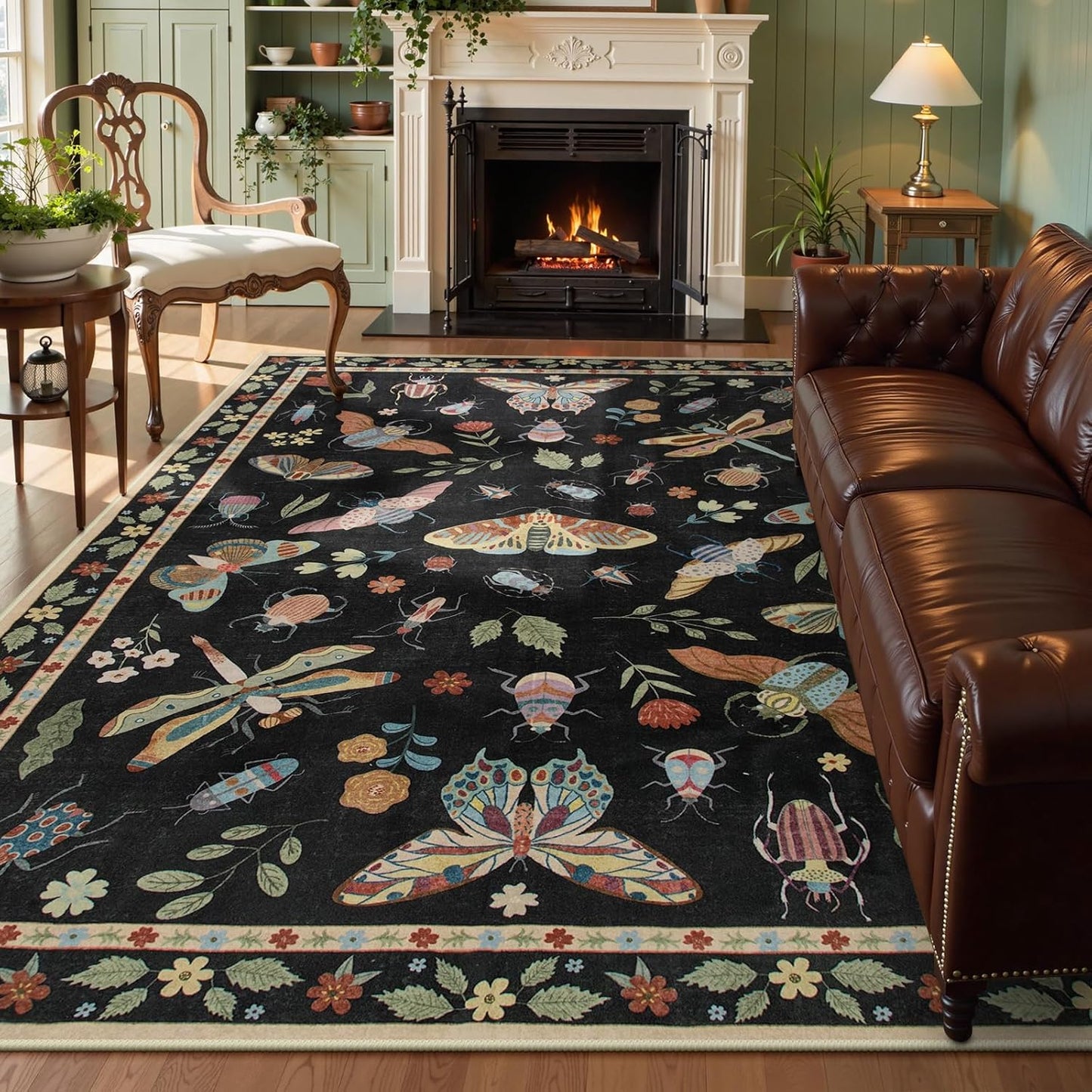 Lahome Insect 9x12 Area Rug for Living Room and Bedroom