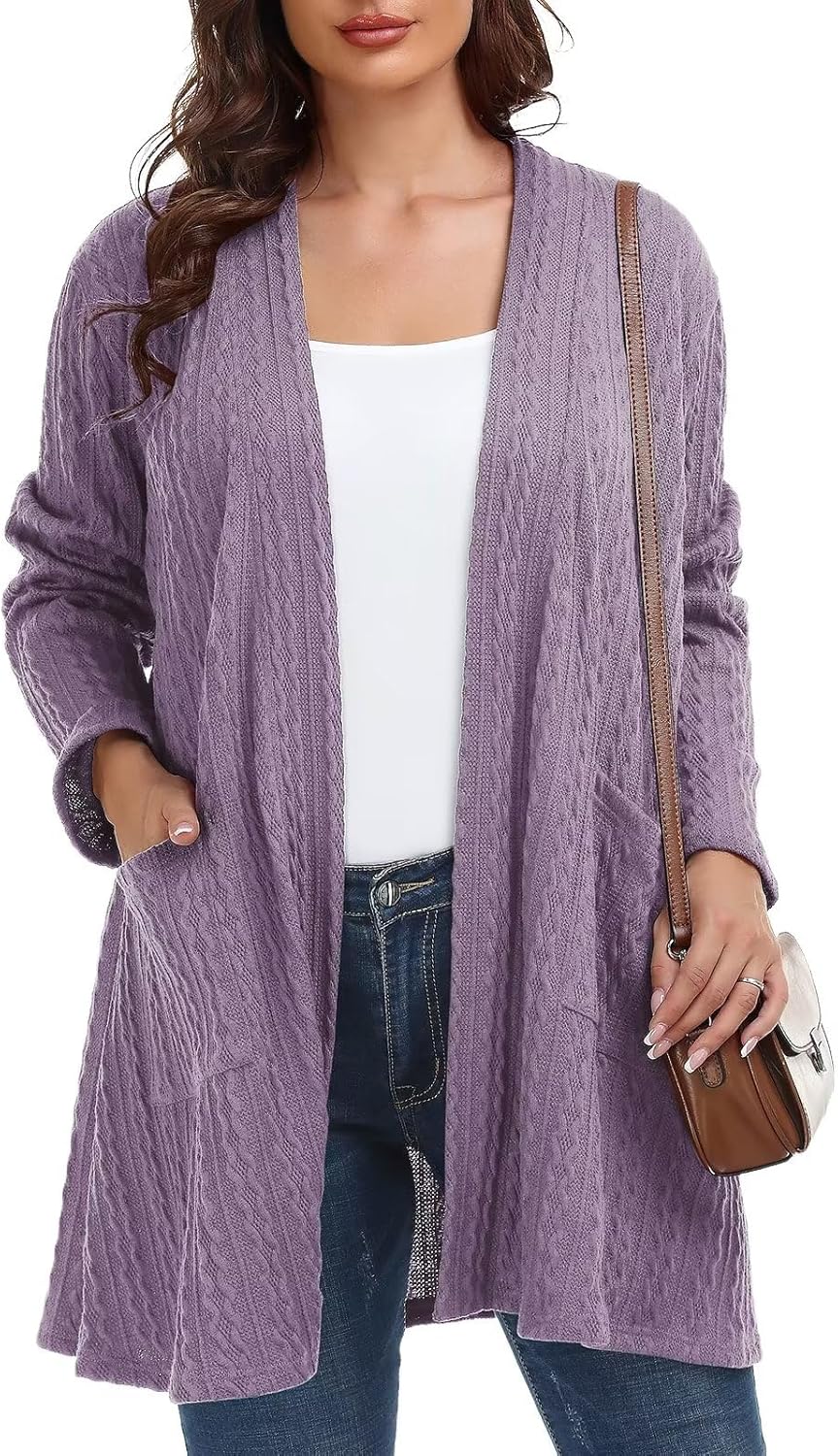 Plus Size Cardigan for Women - Lightweight Fall Sweater with Pockets