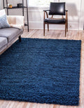 Unique Loom Solid Shag Area Rug 7 ft 1 in x 10 ft - Sapphire Blue