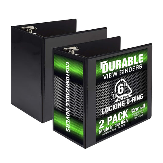 Durable 6 Inch 3 Ring Binder for School, Work, and Home