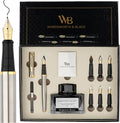 Calligraphy Pen Gift Set Silver Gold - Complete Starter Calligraphy