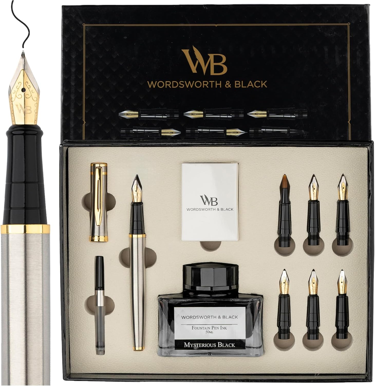 Wordsworth & Black Calligraphy Pen Gift Set for Smooth Writing
