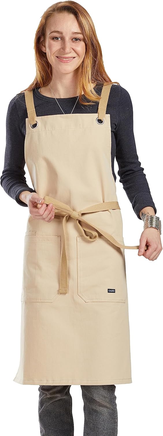 Caldo Crossback Kitchen Apron for Cooking - Stay Stain-Free