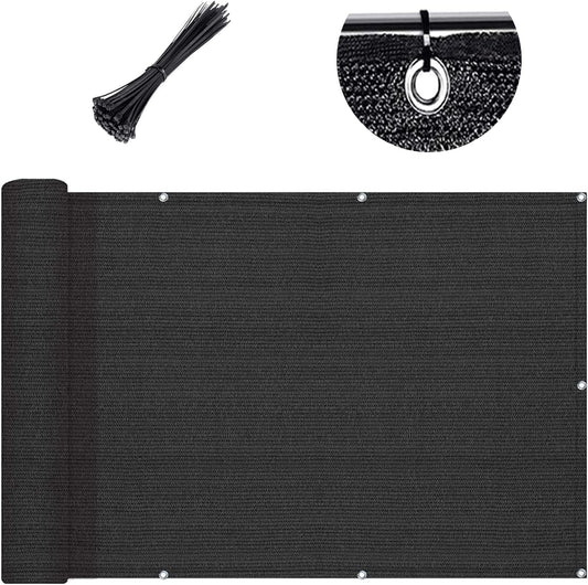 Custom Size 3ftx11ft Black Fence Covering Privacy Screen