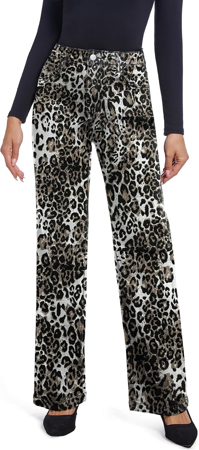 Trendy Black High Waisted Straight Leg Jeans for Women