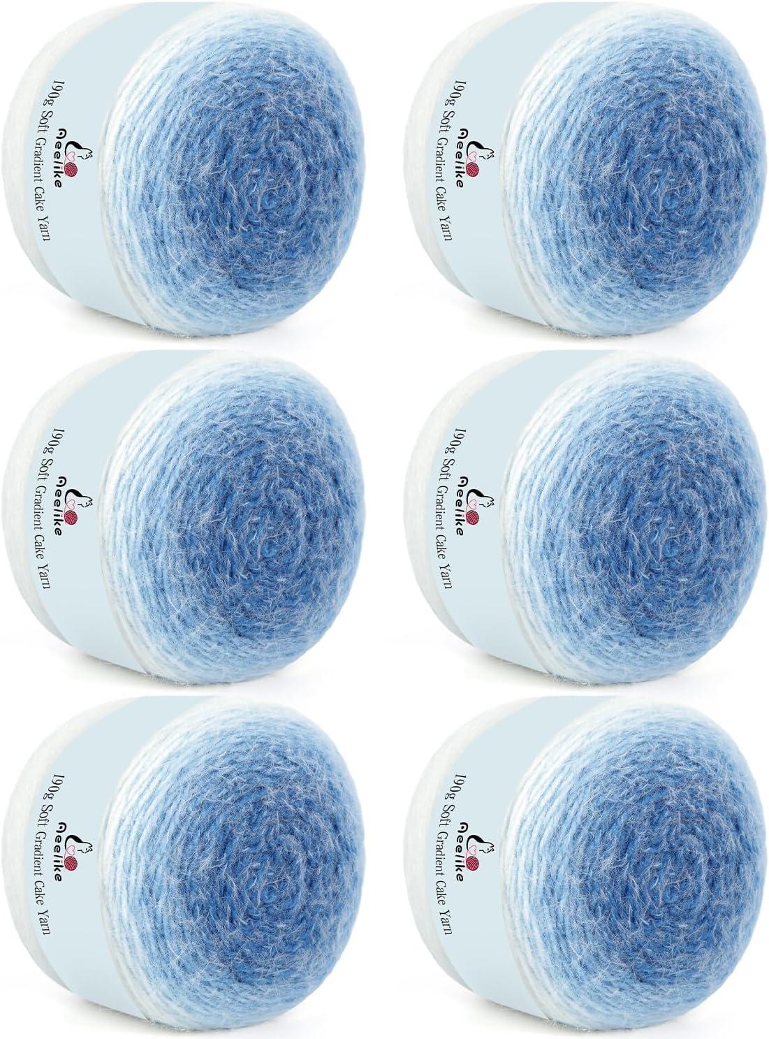 Aeelike Cake Yarn for Crocheting - Soft Gradient Yarn 400m