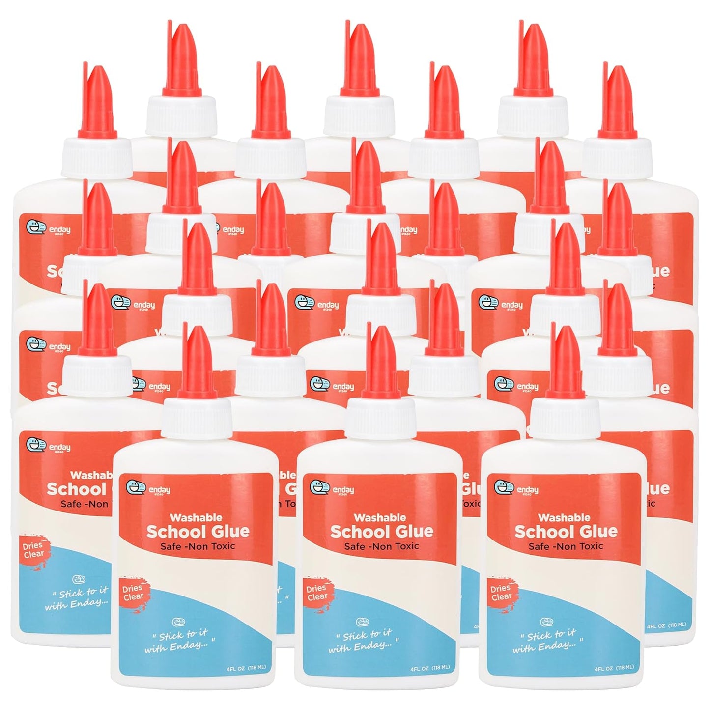 Liquid Glue for Kids - 24 Pack of Washable Craft Glue